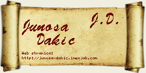 Junoša Dakić vizit kartica